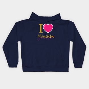 I love Munich Kids Hoodie